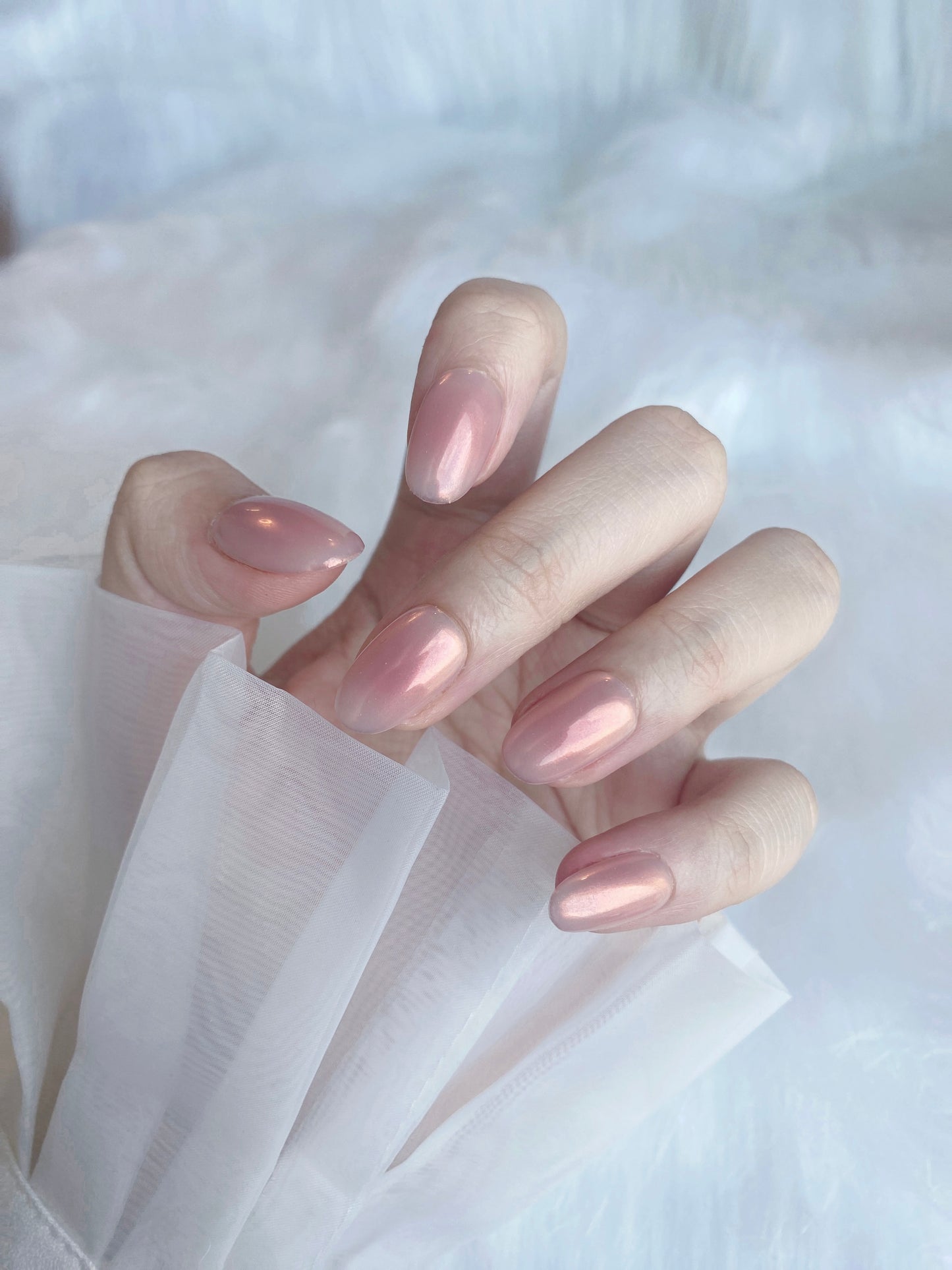 Blush Aurora Press-on Nails