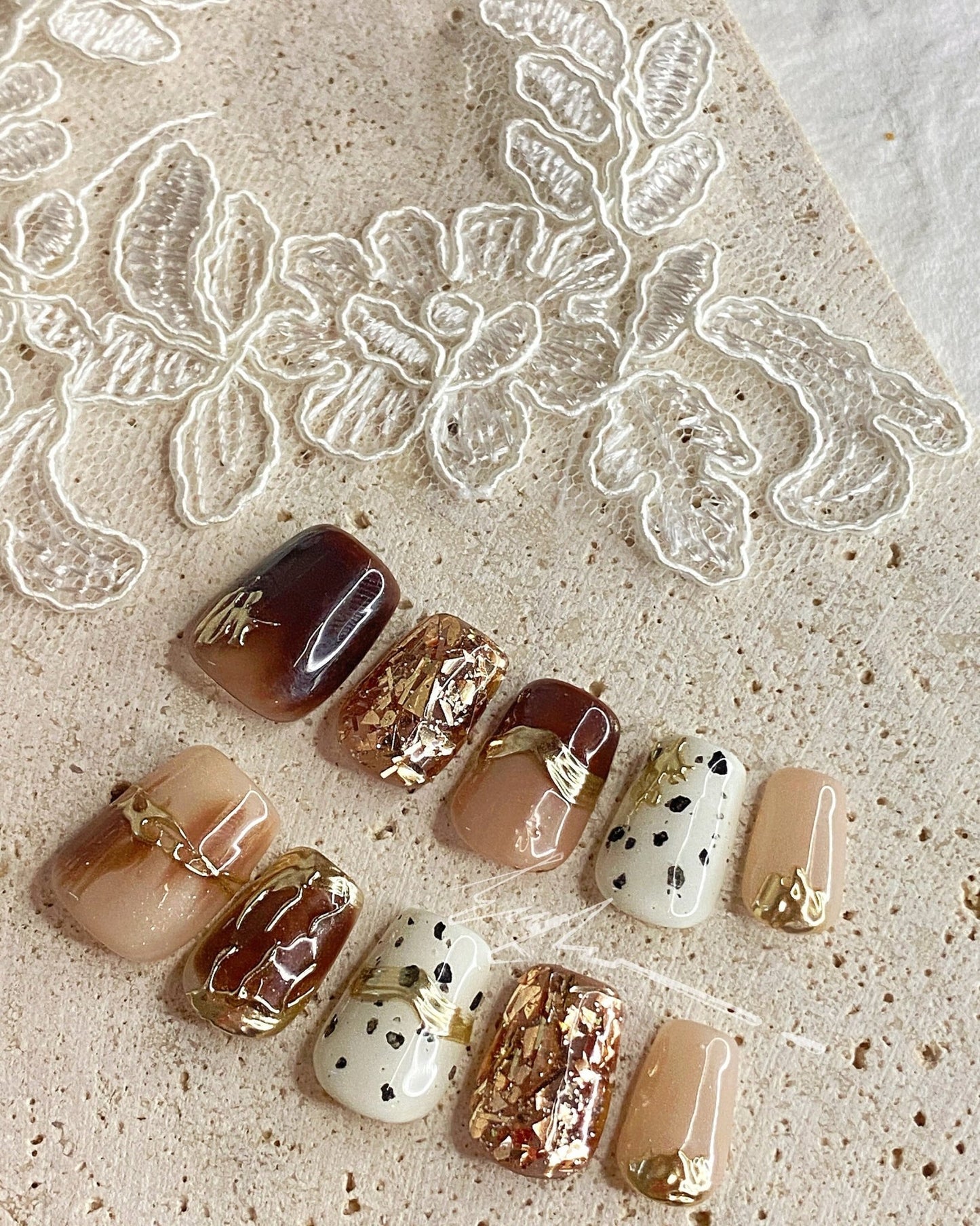 Handmade Press-on Nails classics renaissance design for special occasion luxury presson nails art design press on nail uk handmade